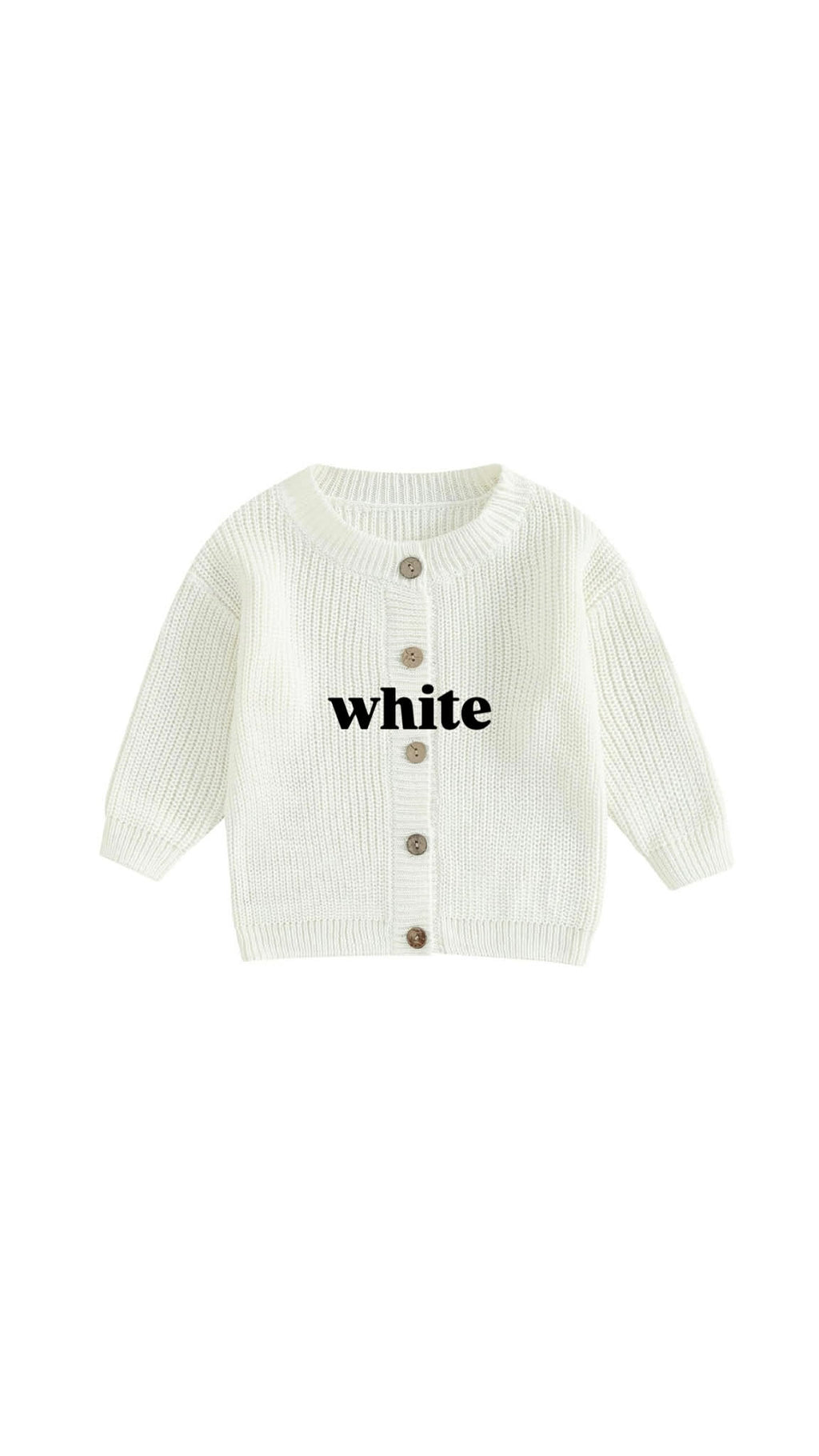 Custom Design Infant & Toddler Oversized Button Cardigan Sweater – Hand-Embroidered Knit Design for Baby Gifts & Everyday Wear