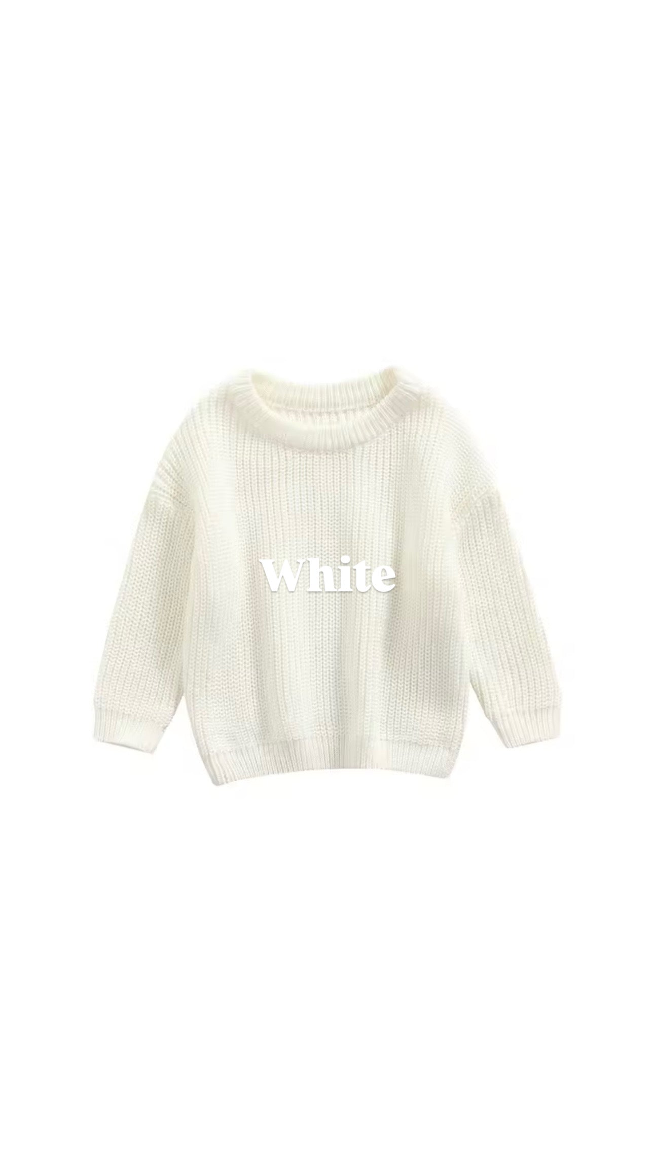 Custom Name + Design Infant & Toddler Oversized Pullover Sweater – Hand-Embroidered Knit Baby Gift