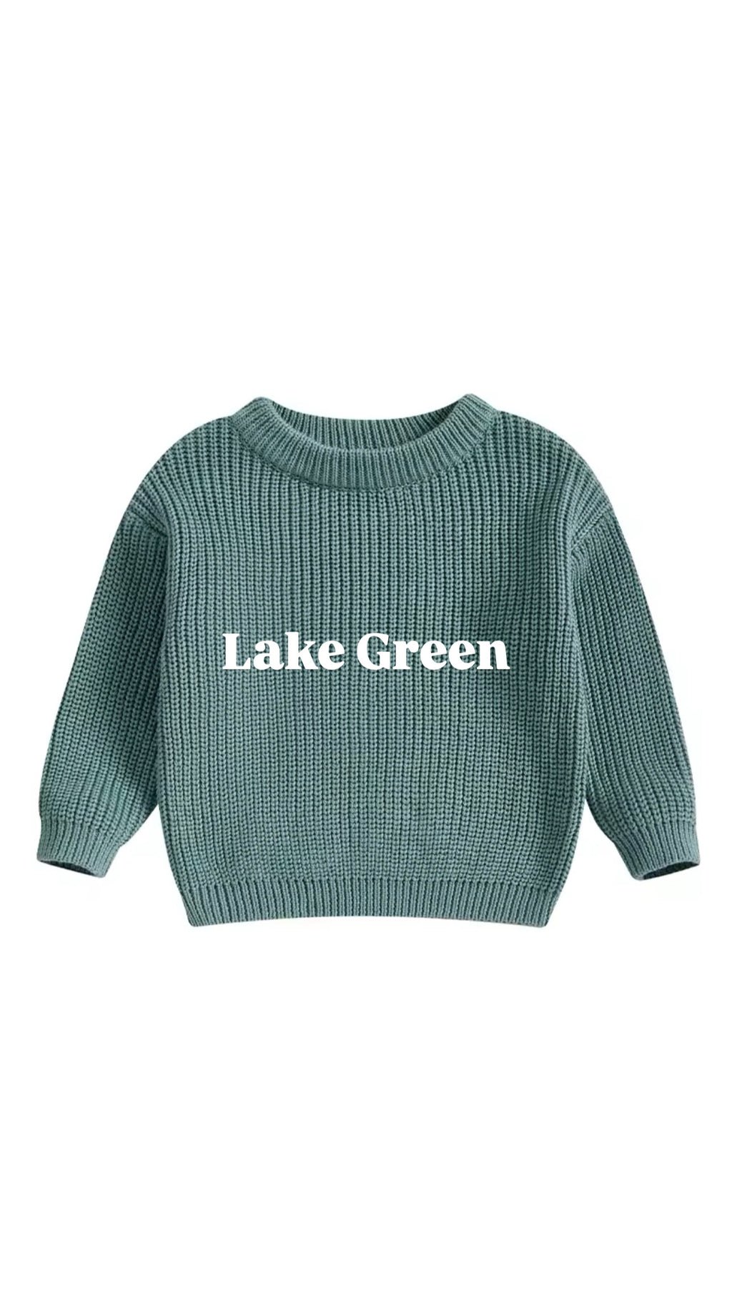 Custom Name + Design Infant & Toddler Oversized Pullover Sweater – Hand-Embroidered Knit Baby Gift