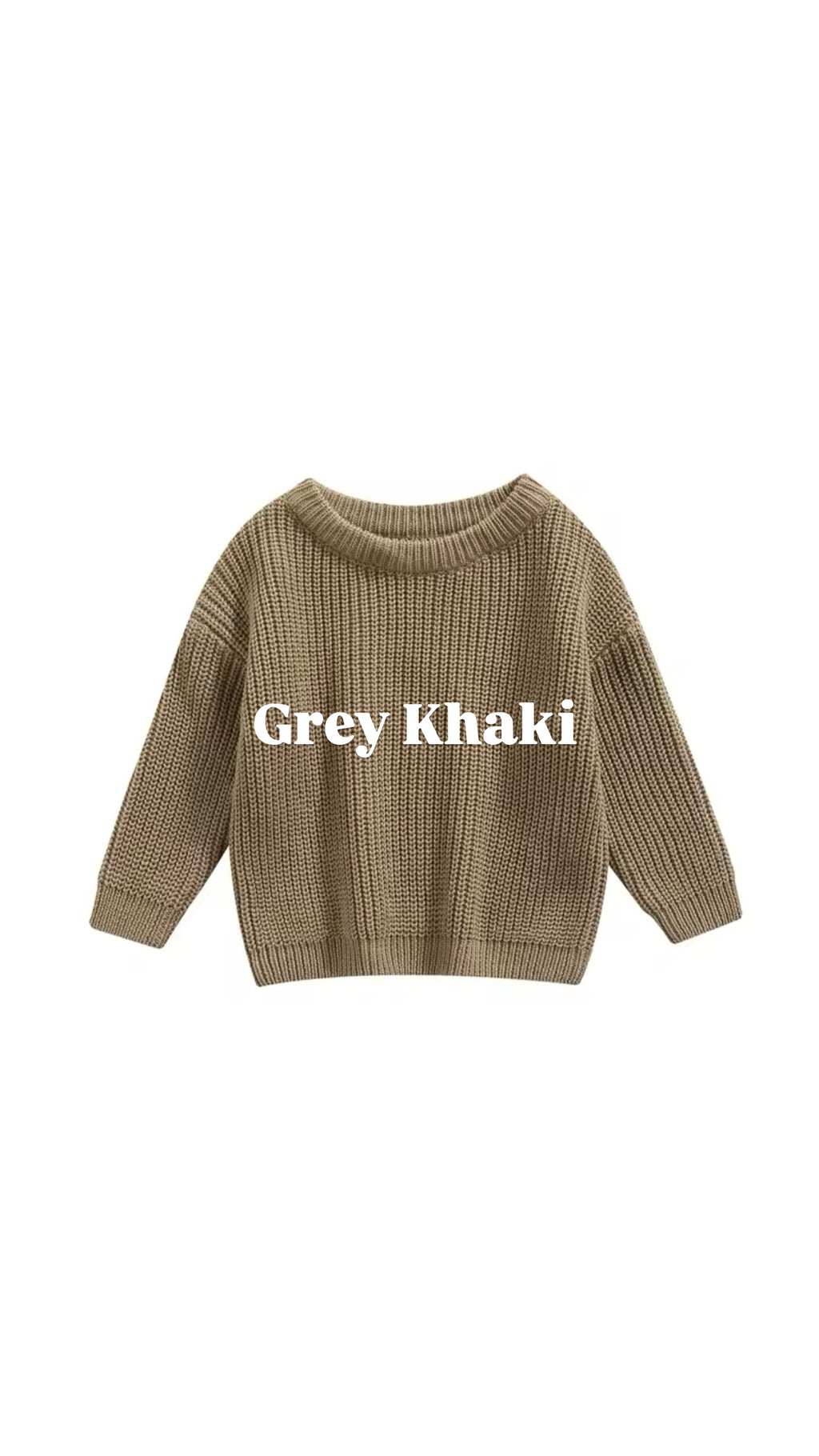 Custom Name + Design Infant & Toddler Oversized Pullover Sweater – Hand-Embroidered Knit Baby Gift