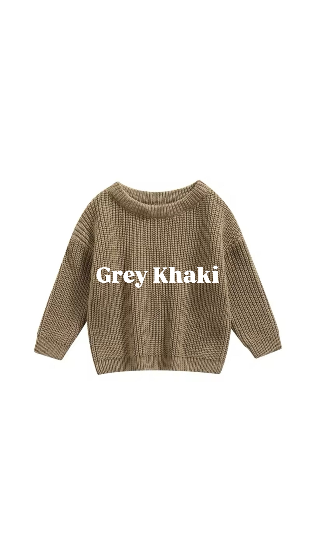Custom Name + Design Infant & Toddler Oversized Pullover Sweater – Hand-Embroidered Knit Baby Gift