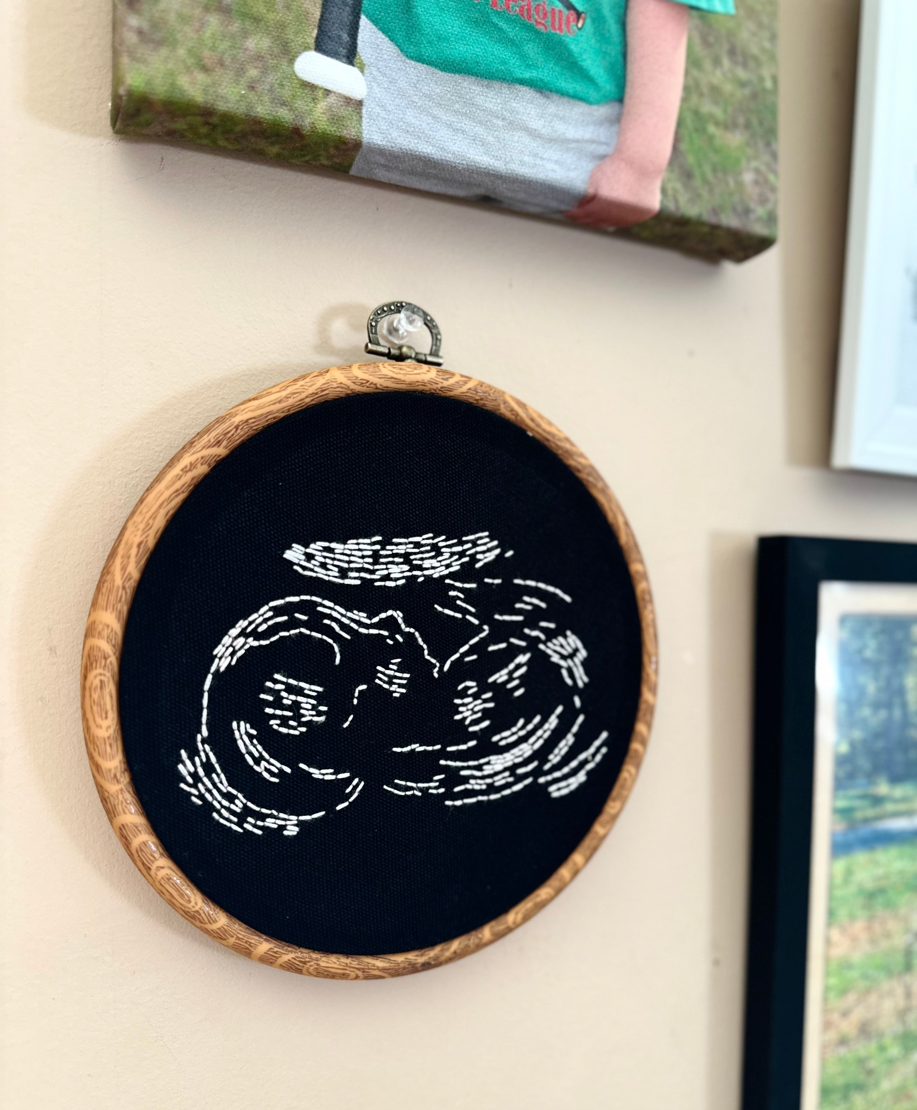 Custom Ultrasound Embroidery Hoop Pattern – Hand-Stitched Baby Keepsake (Digital File, Stick and Stitch Design, PDF)