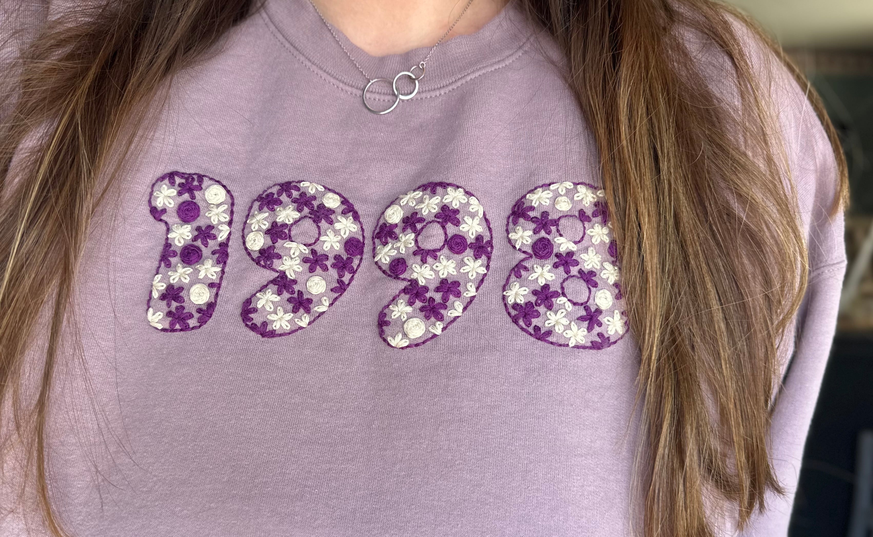 Floral Letters + Numbers Pattern: Embroidery Design (Digital File, Stick and Stitch Design, PDF)