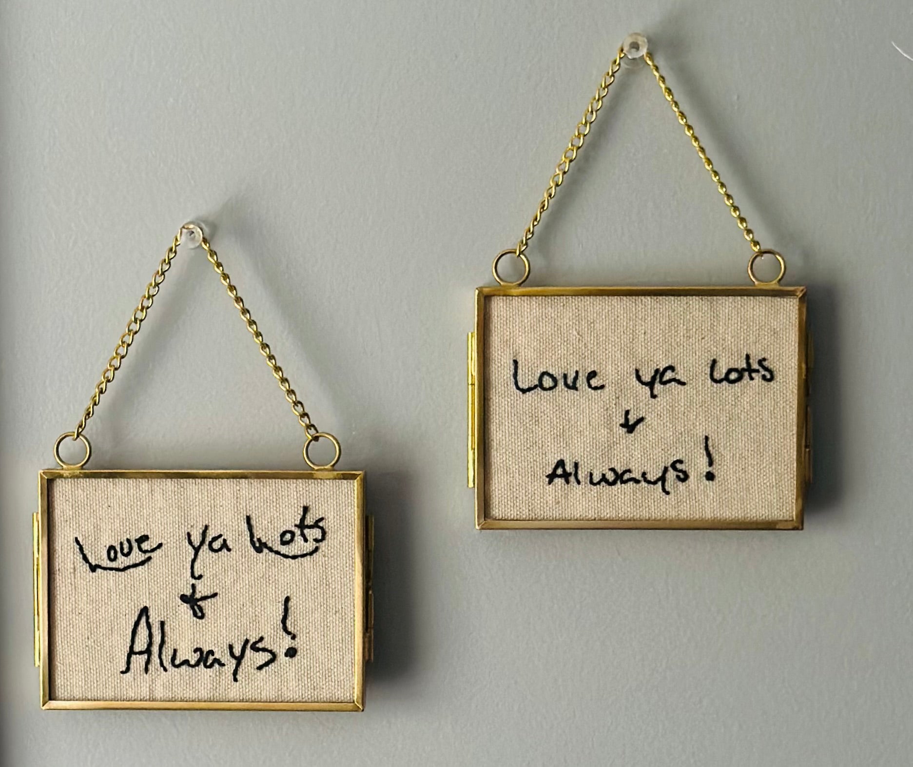 Custom Handwriting Embroidery Mini Floating Frame – Memorial Keepsake Gift