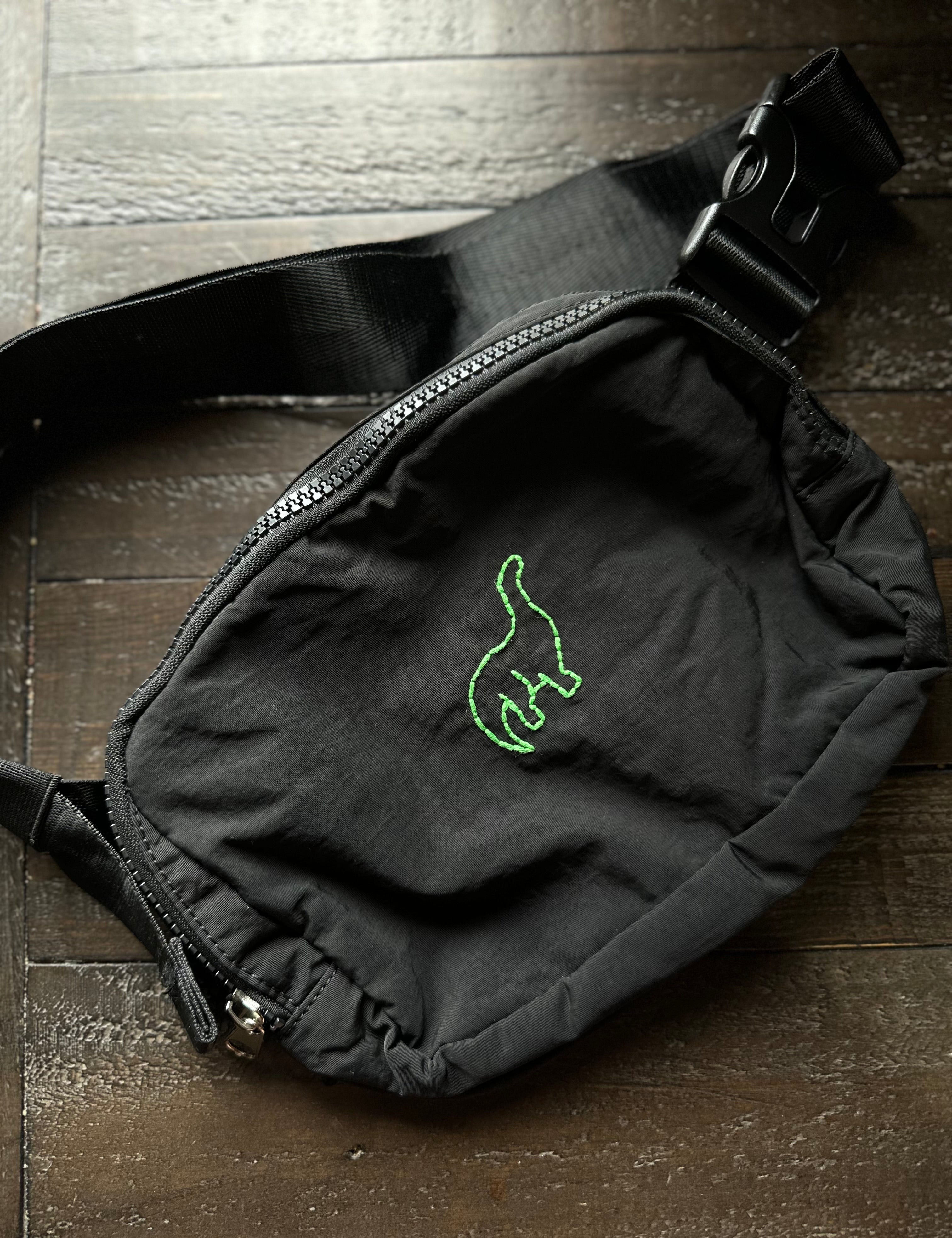 Dinosaur Hand-Embroidered Crossbody Bag