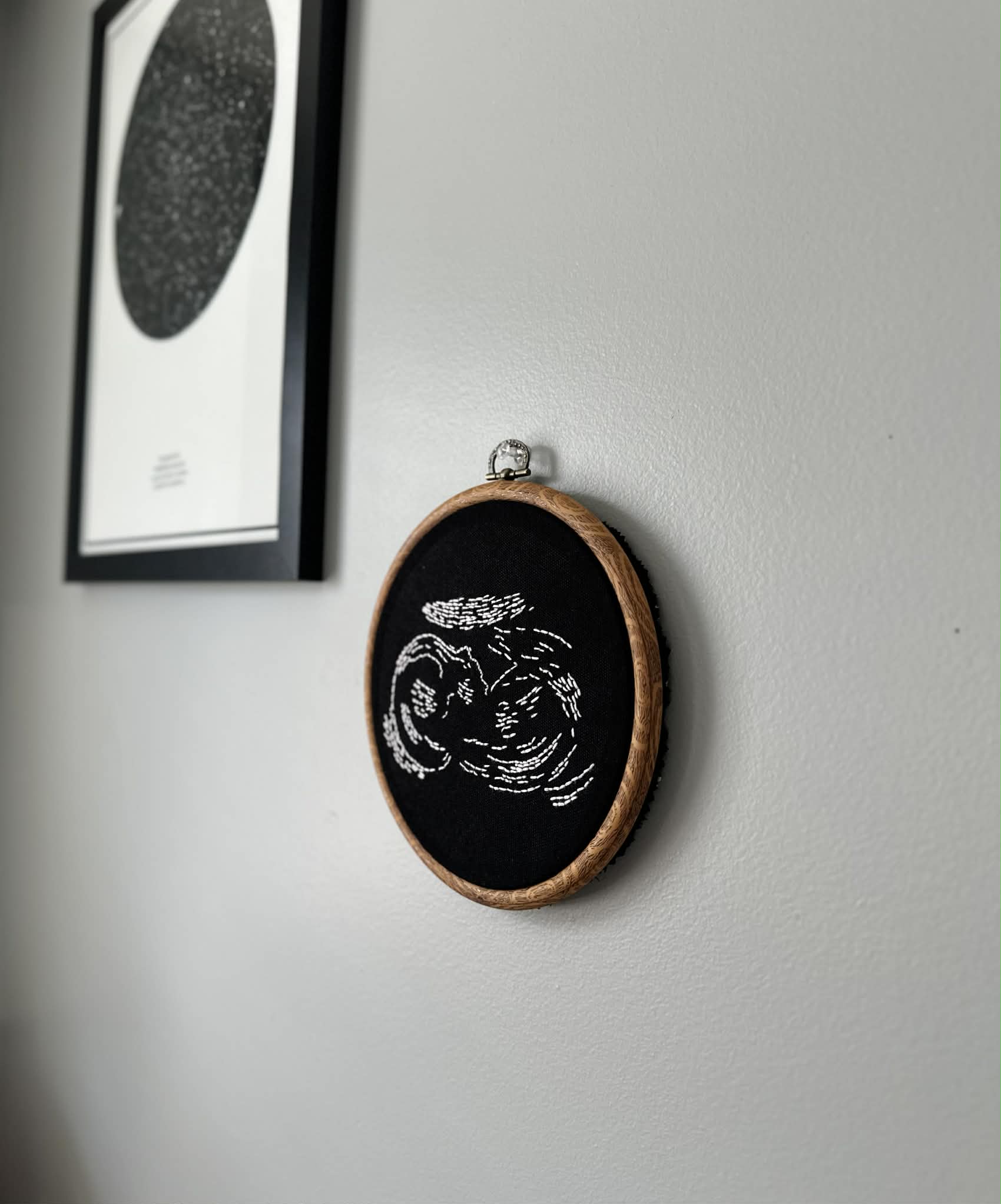 Custom Ultrasound Embroidery Hoop – Hand-Stitched Baby Keepsake, Pregnancy Announcement Gift