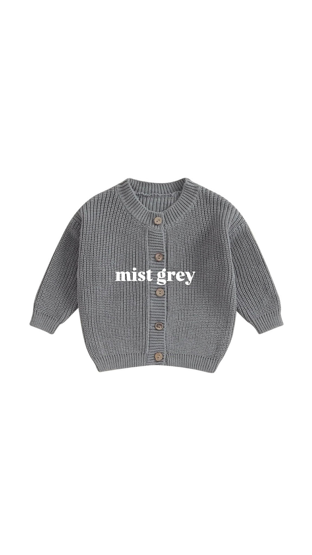 Custom Design Infant & Toddler Oversized Button Cardigan Sweater – Hand-Embroidered Knit Design for Baby Gifts & Everyday Wear