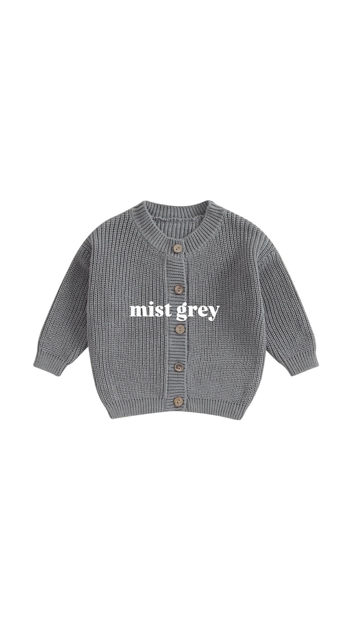 Custom Design Infant & Toddler Oversized Button Cardigan Sweater – Hand-Embroidered Knit Design for Baby Gifts & Everyday Wear